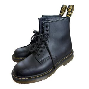 Dr. Martens Slim Smooth Leather Boots 1460 Size 8 Lace Up Combat